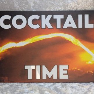 Foxfur Ink — metal cocktail time sign 8x12in01