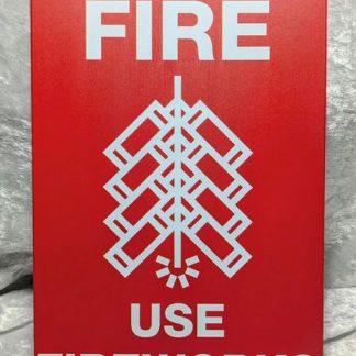 Foxfur Ink — metal in case of fire use fireworks sign 8x12in01