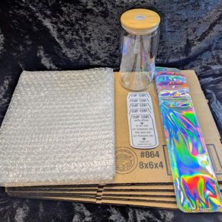 Tumbler shipping kit — bubble mailers with cardboard inserts, 5 sets, ready to ship from my Oregon workshop